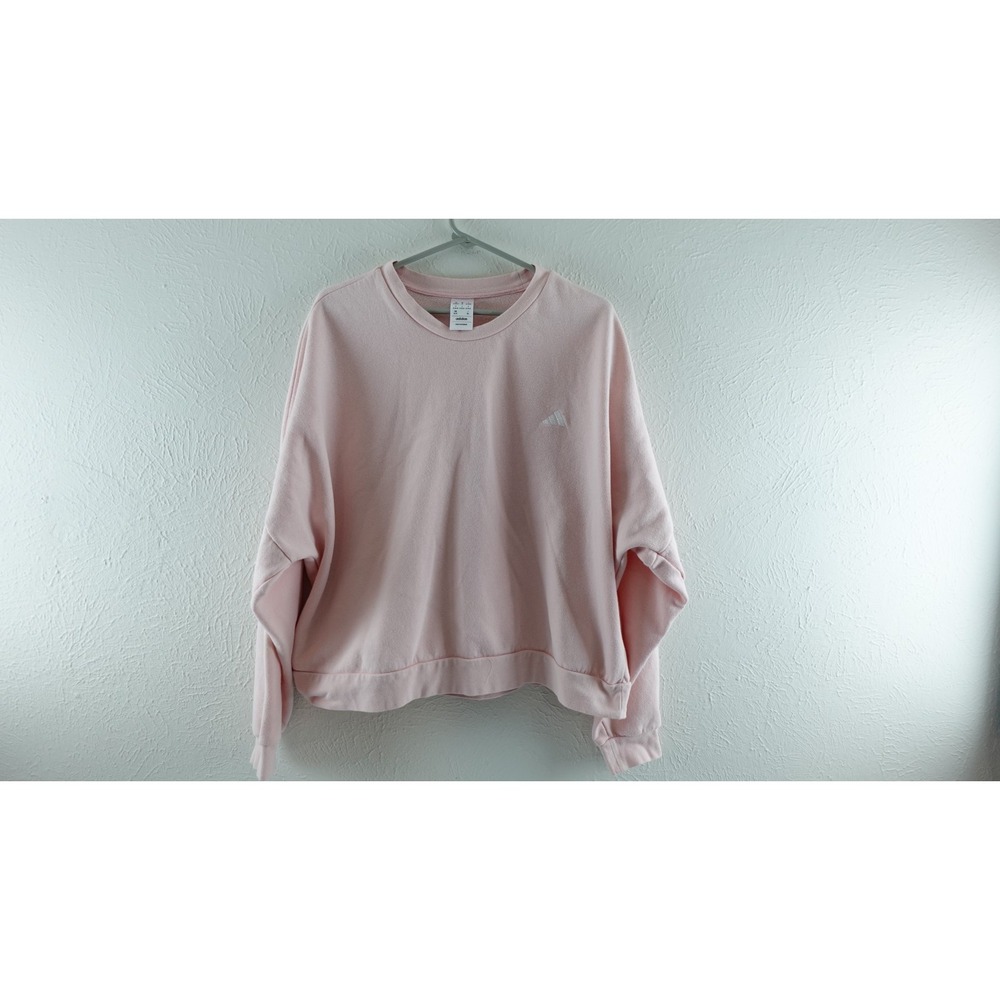 adidas women Essentials Small Logo Feelcozy‎ Sweatshirt PINK SIZE XL